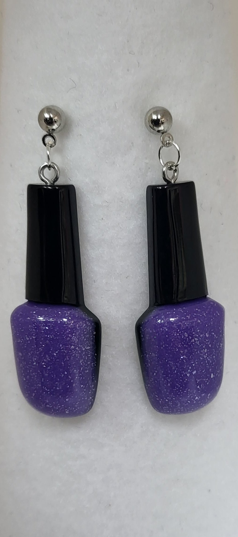 Large Nail Polish Bottle Earrings and Necklace for Nail Techs