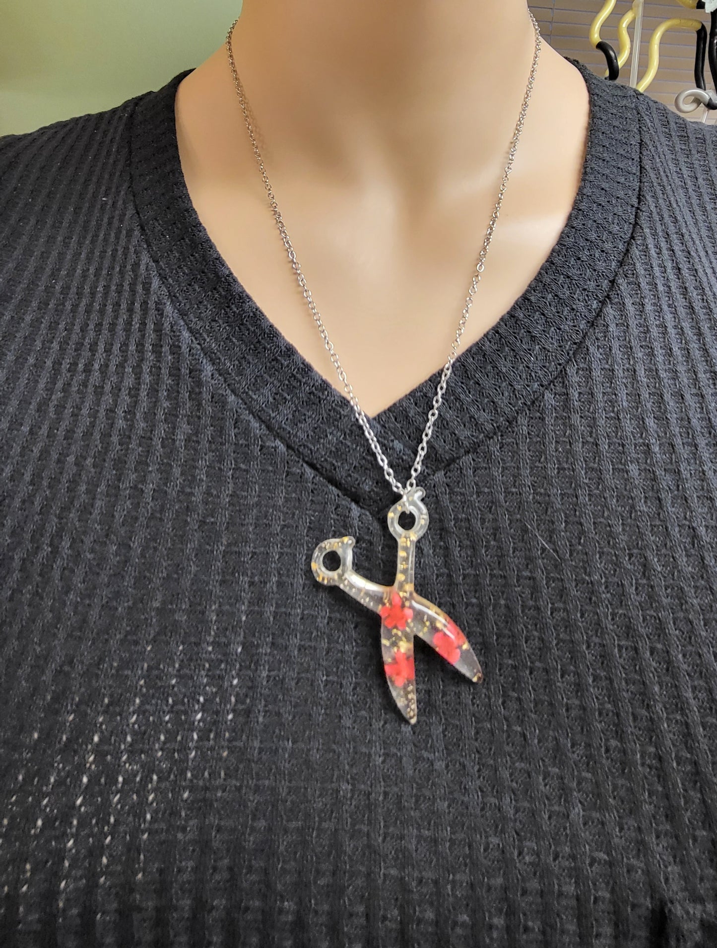 Resin Scissor Jewelry Set