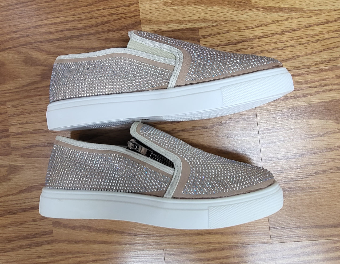 AB Rhinestone Slip on Sneakers