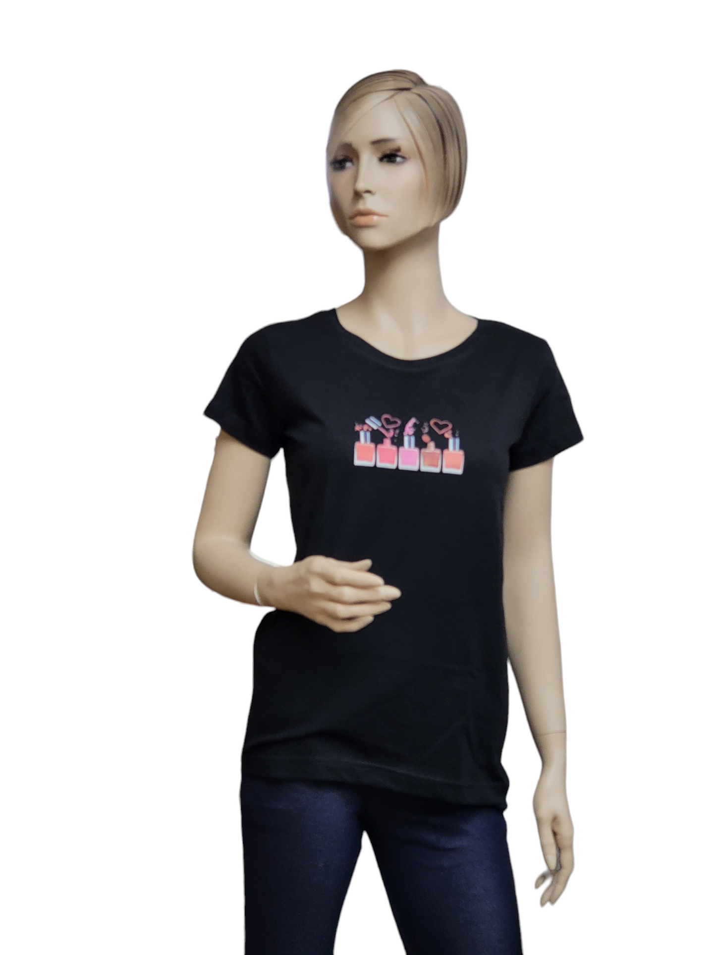 T Shirt with Square Nail Polish Bottle Design