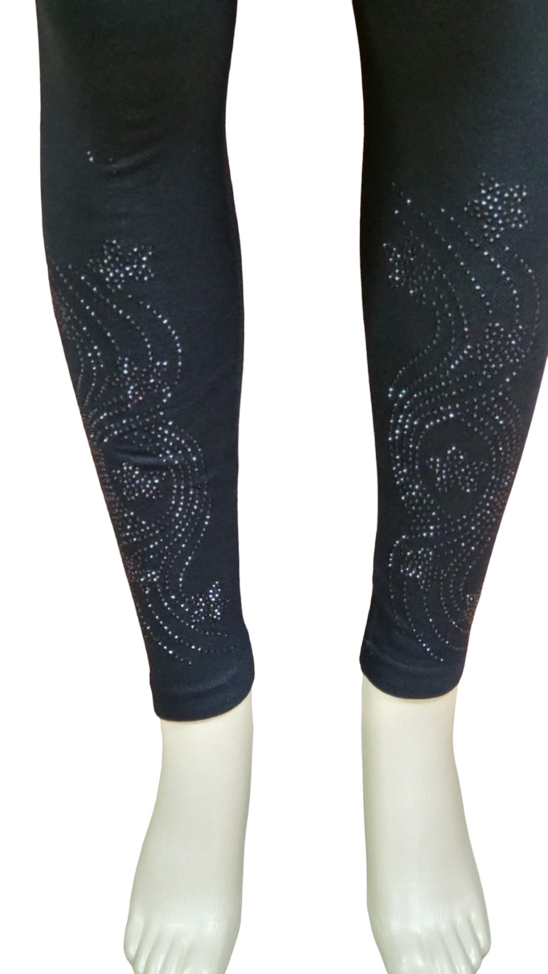 Blue Star Women's Fleece-Lined Leggings in Black -small Medium