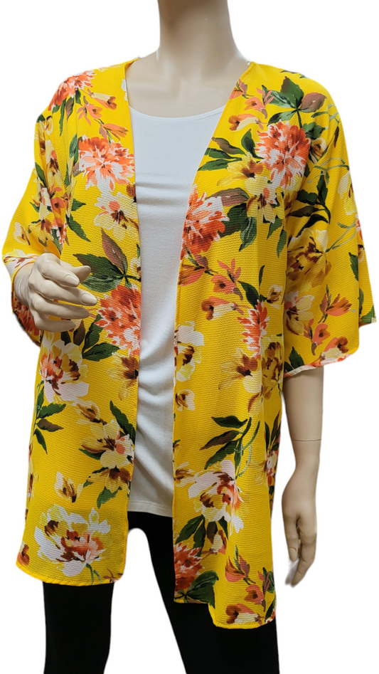 Yellow Floral Kimono