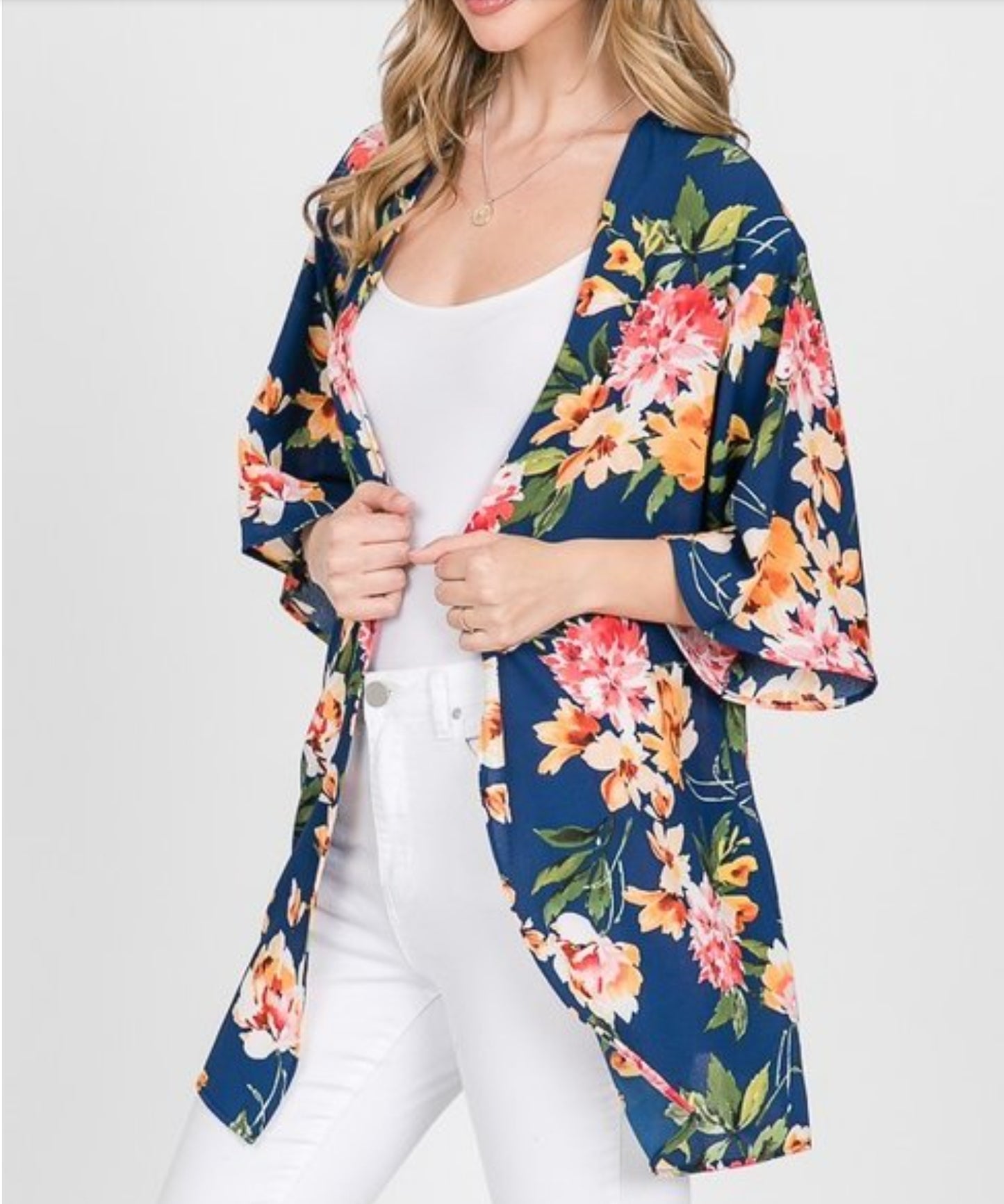 Yellow Floral Kimono