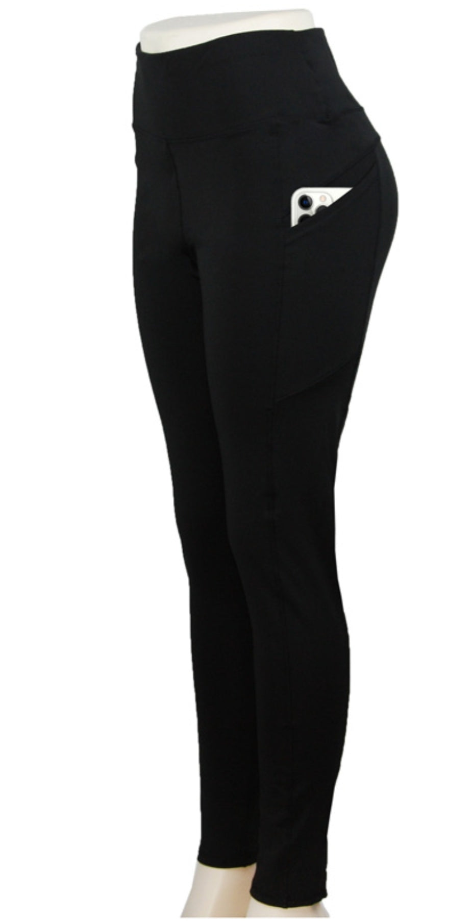 Plus Honeycomb Black Leggings
