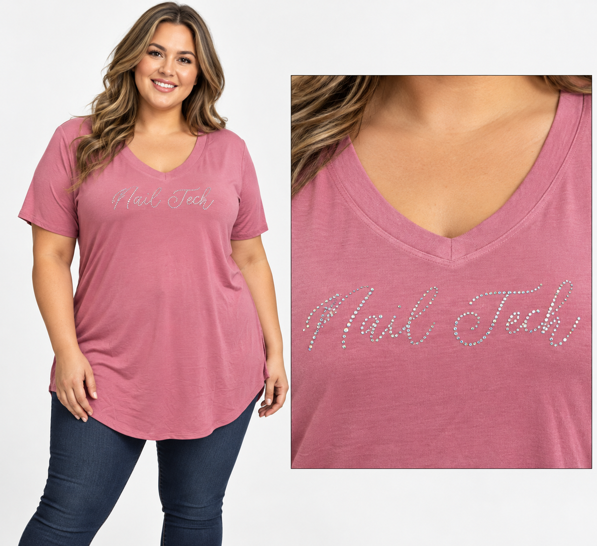 Nail Tech Dusty Pink Tunic