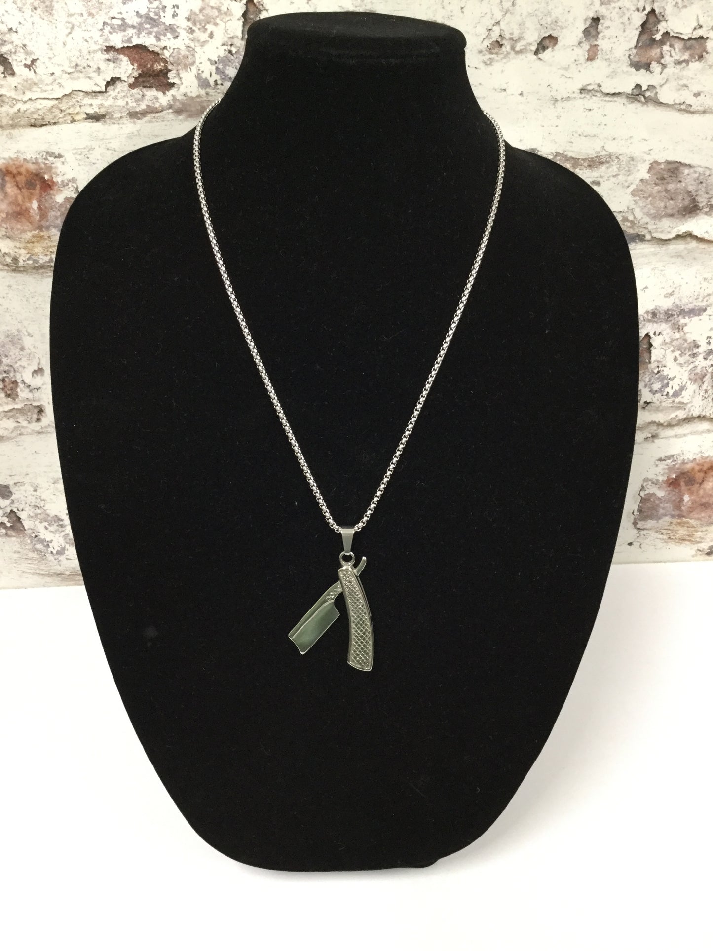 Straight Razor Necklace