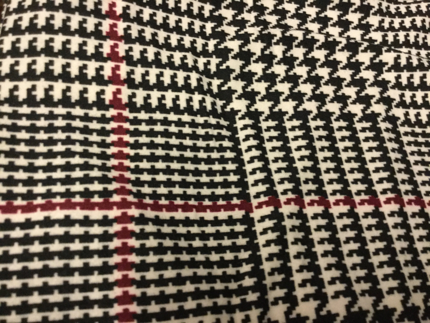 Printed Leggings "Burgundy Plaid"