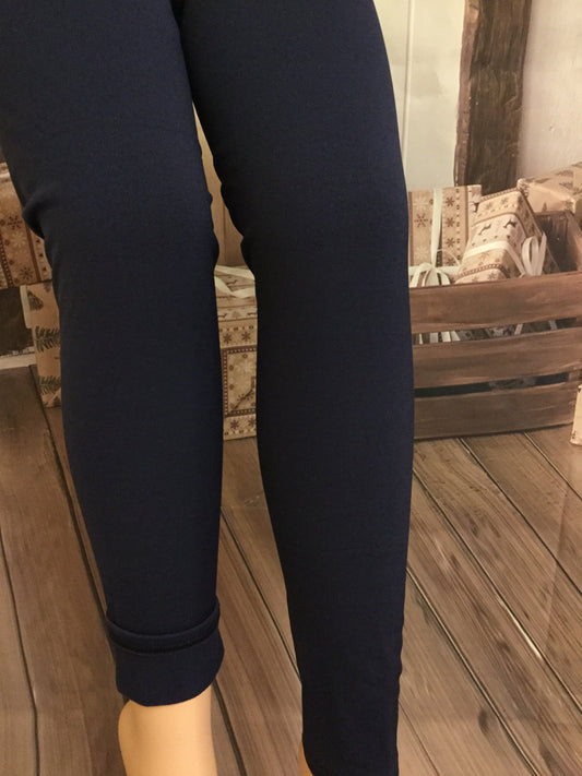 Solid Black Fleece Lined Leggings