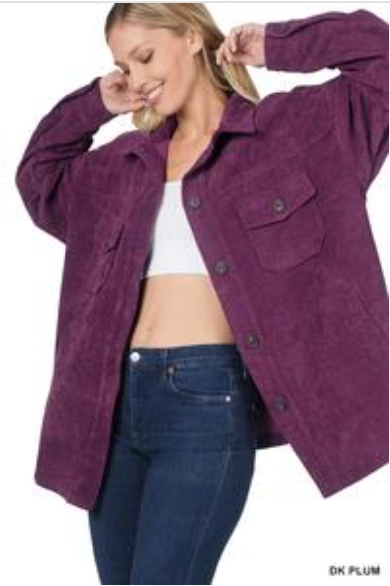 Corduroy Button Up Shacket
