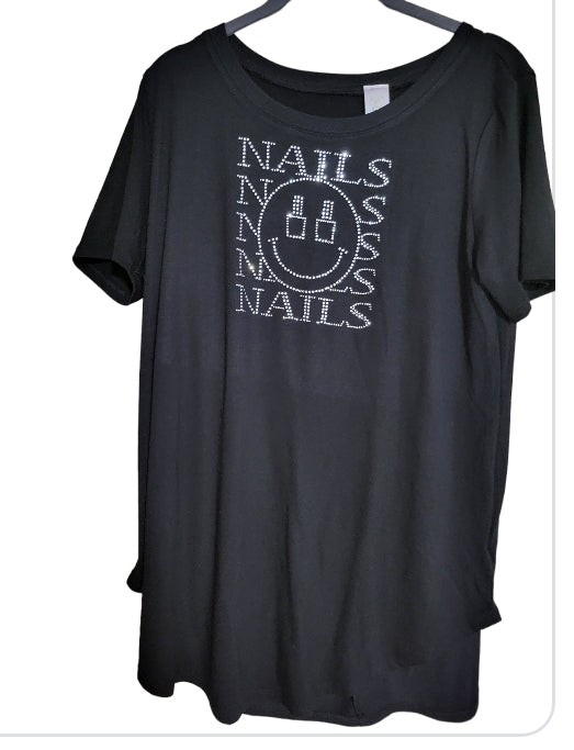 Smiley Nails Reg & Plus Size Top