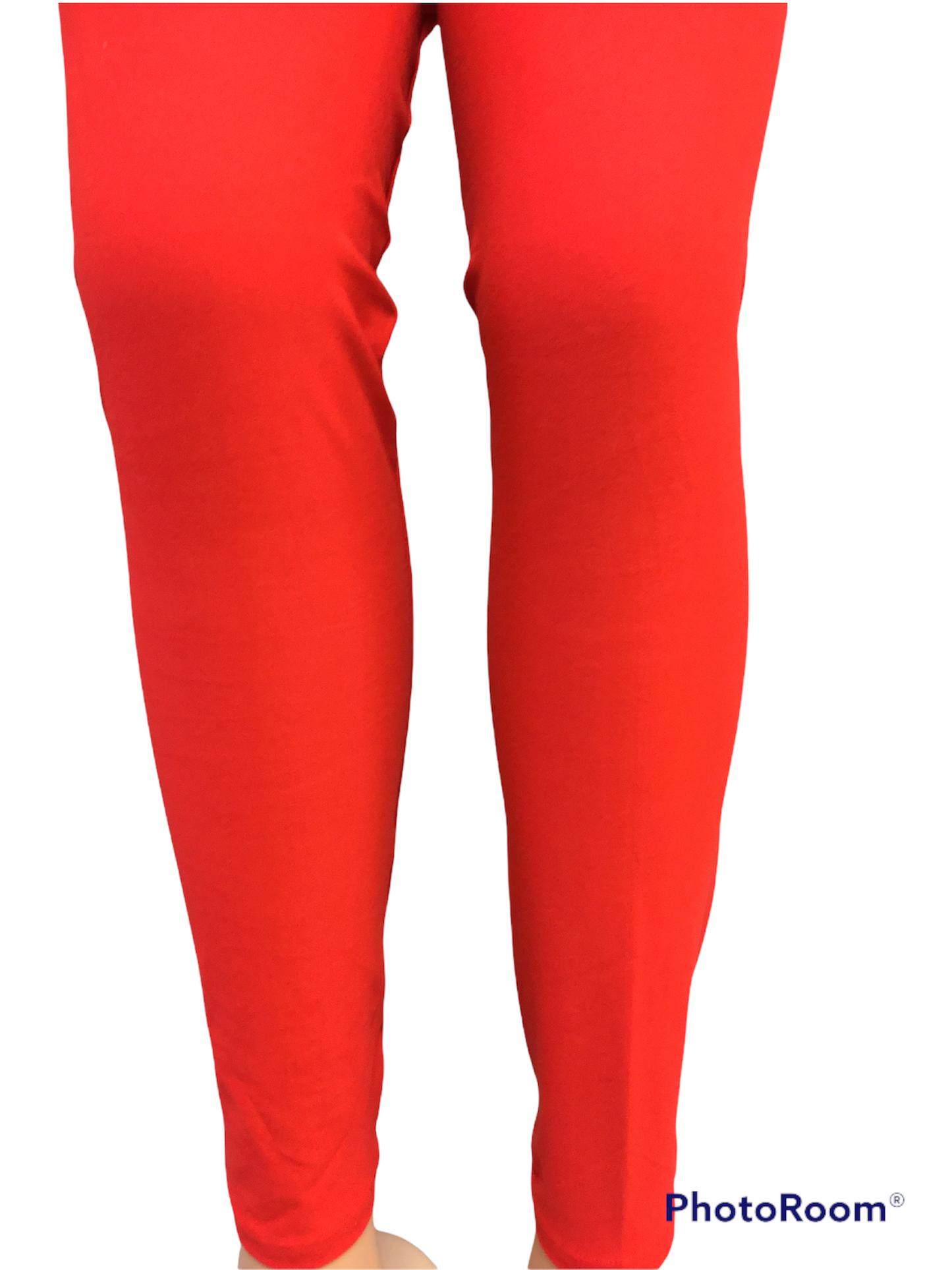 Classic Solid Leggings - Red