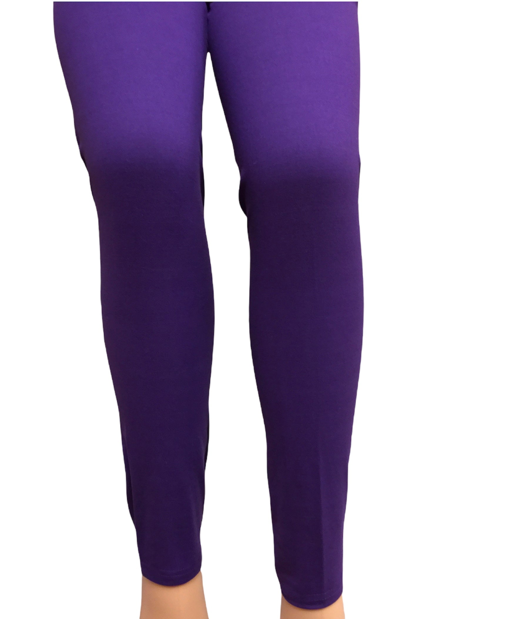 GO COLORS Women Solid Lavender Ankle Length Leggings 