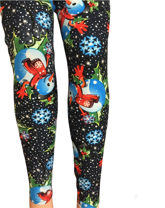 Christmas 1X3X Leggings "Frosty The Snowman"