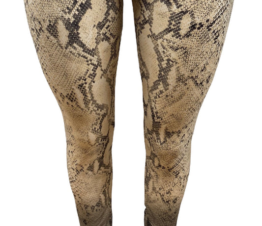 Plus 1X3X Leggings"Beige Python"
