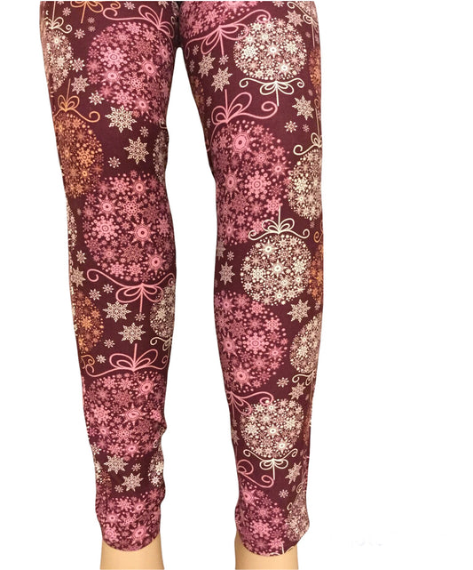 Christmas Leggings "Snow Flake Ornaments"