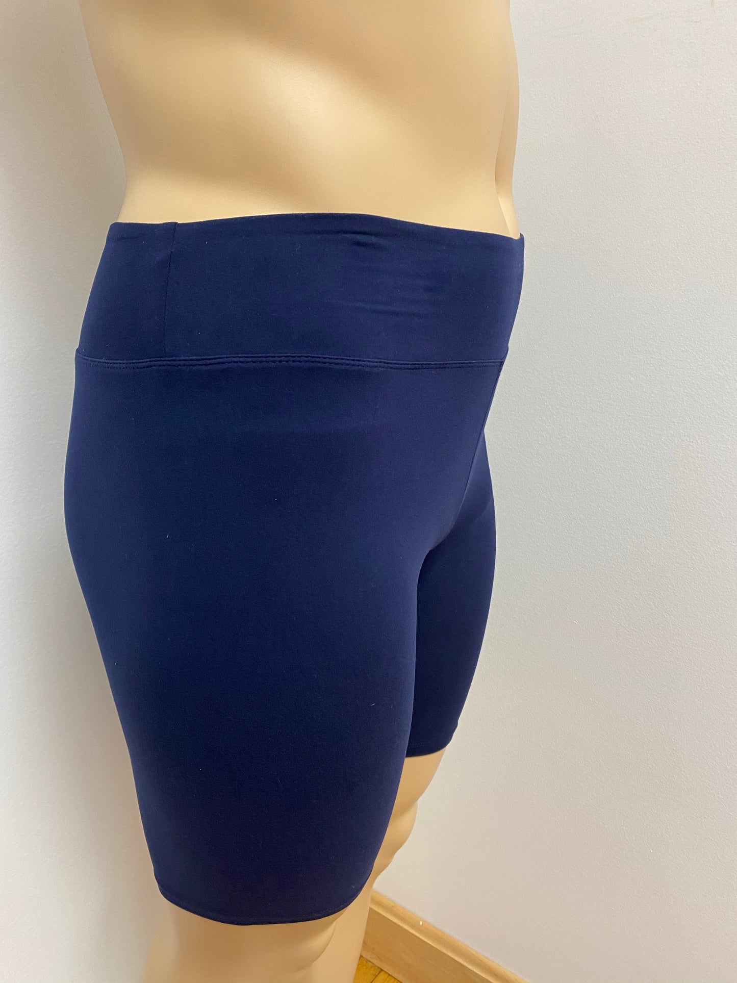 Solid Yoga Waistband Biker Shorts