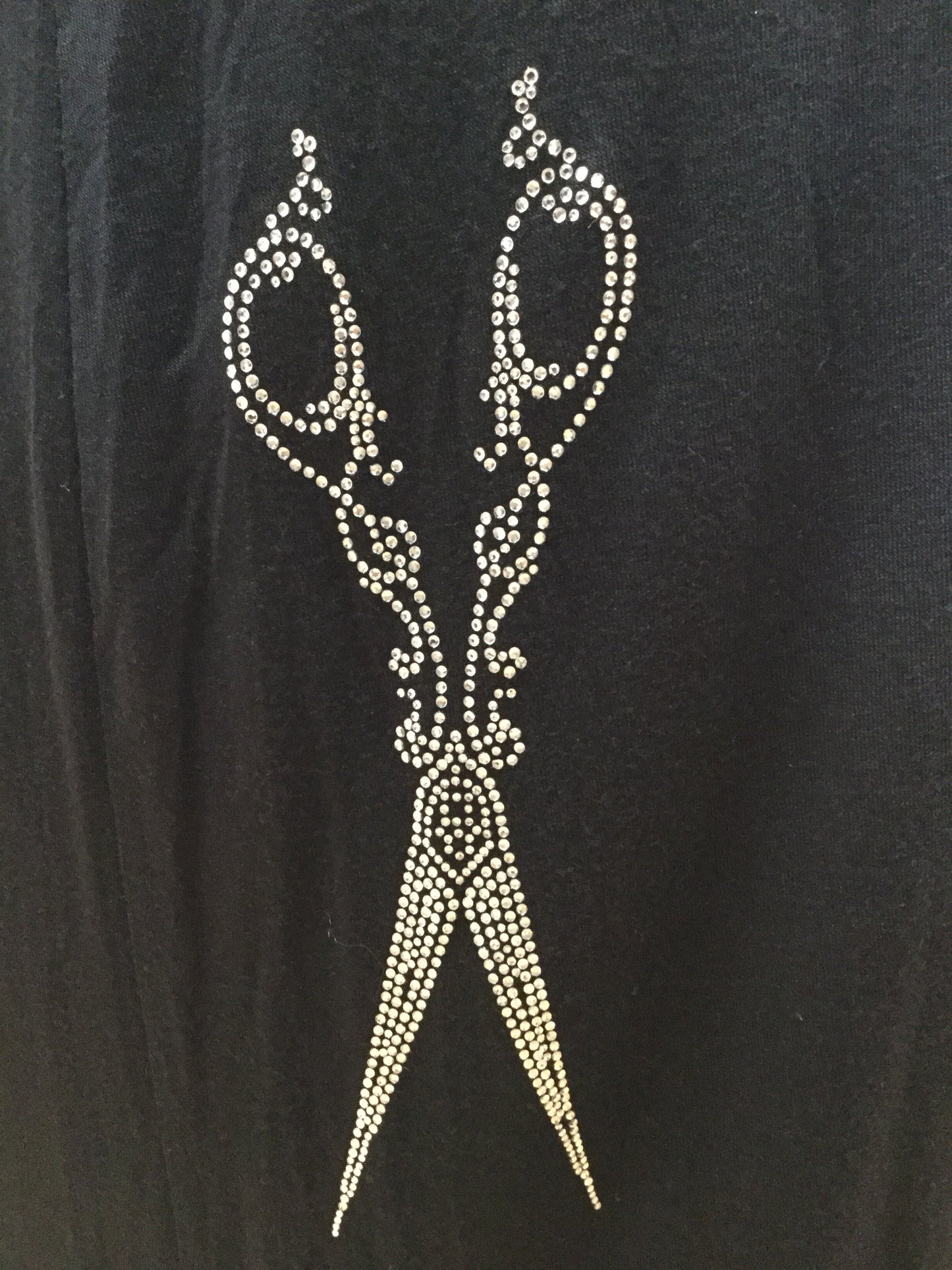 Long Straight Maxi Skirt with Scissor Rhinestone