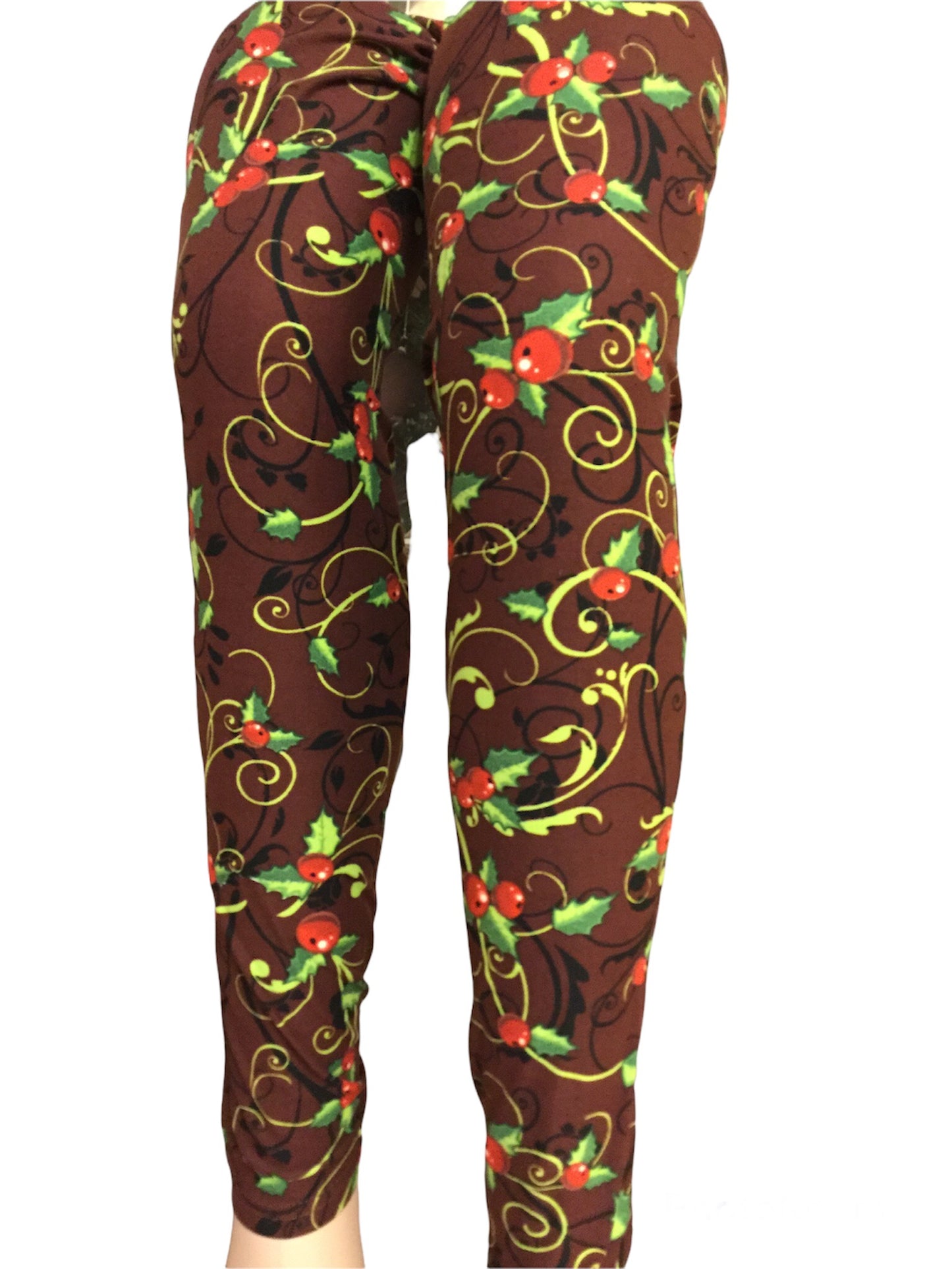 Christmas 1X3X Leggings "Christmas Holly"