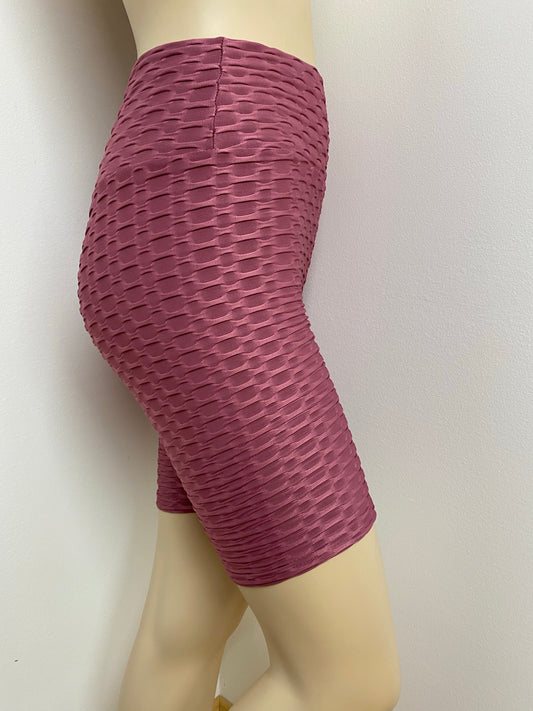 Honeycomb Textured Biker Shorts