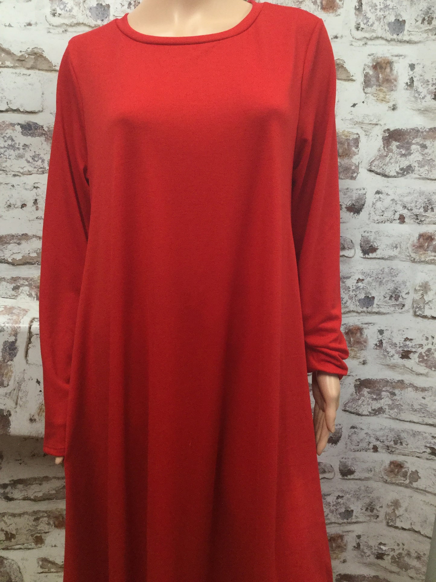 Plus Long Sleeve Hacci Dress