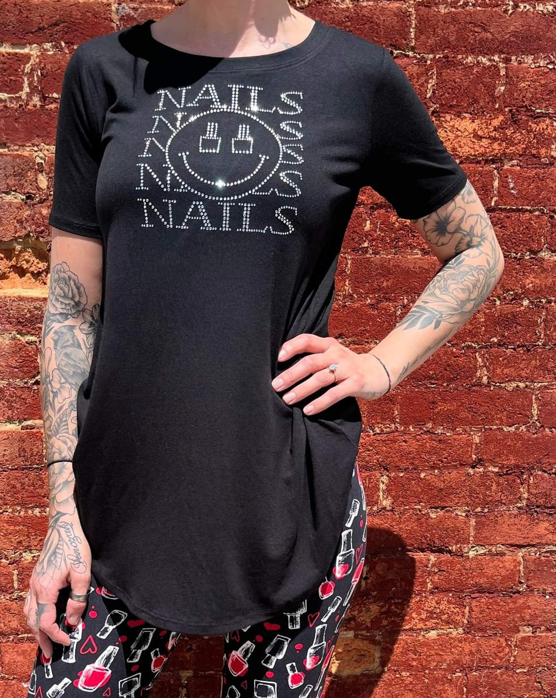 Smiley Nails Reg & Plus Size Top