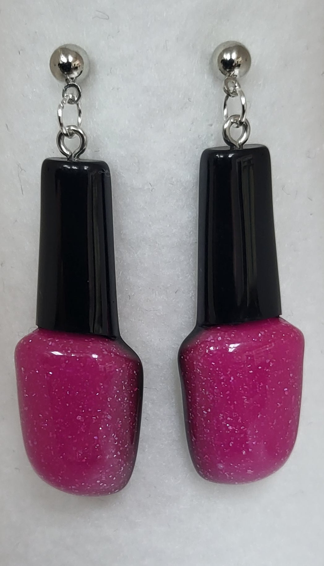 Large Nail Polish Bottle Earrings and Necklace for Nail Techs