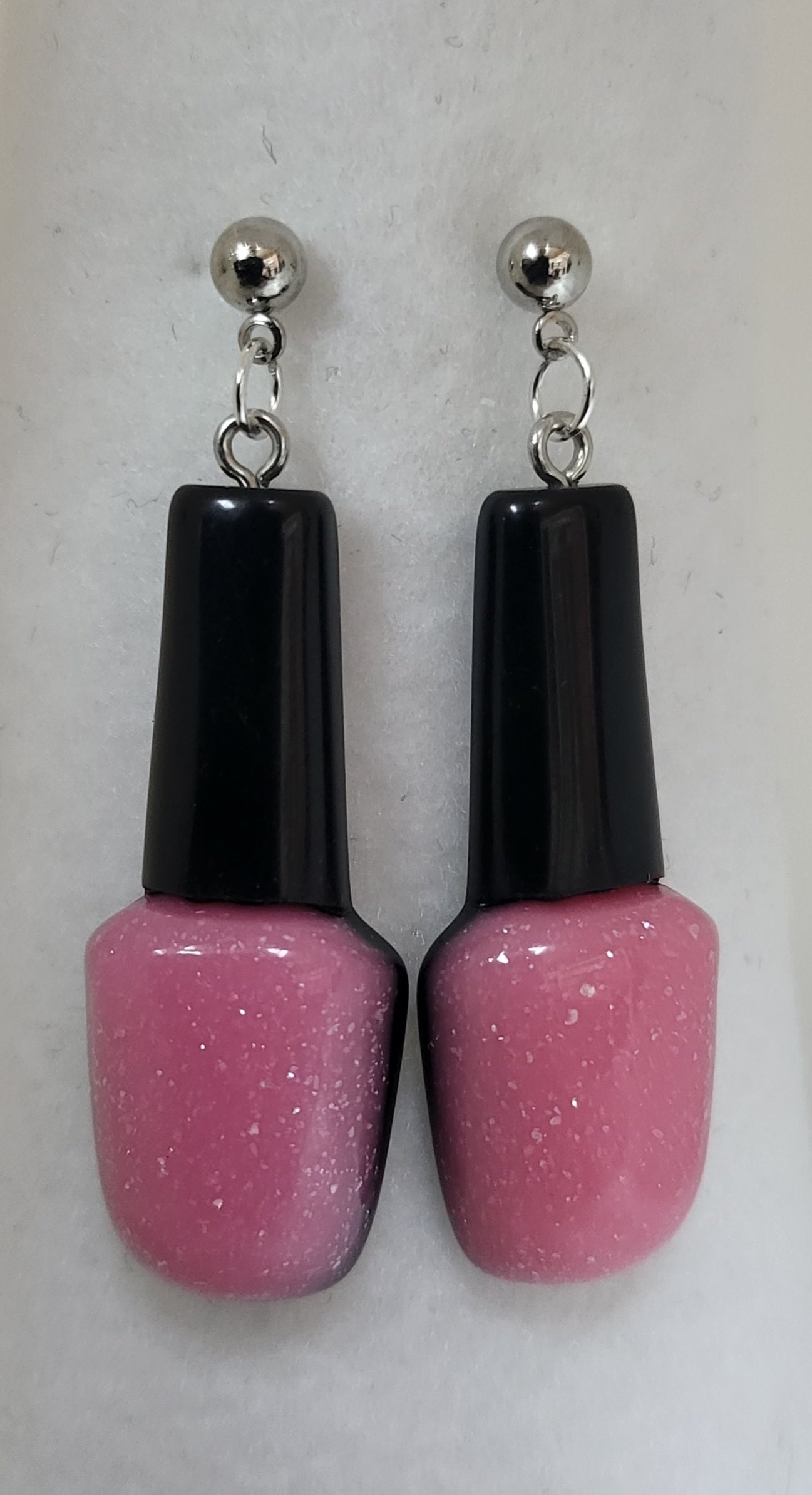Large Nail Polish Bottle Earrings and Necklace for Nail Techs