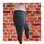 V Shape Leggings - Solid Black