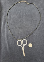 Large Textured Scissor Necklace