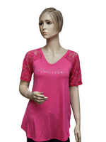 Nail Tech Tunic with Lace Sleeves Multiple Colors