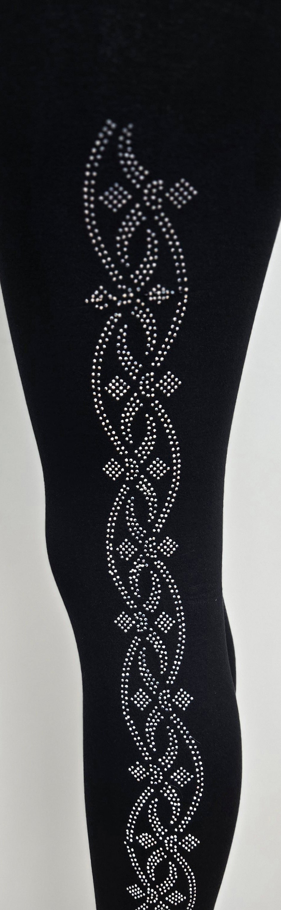 Leggings with Side Rhinestone Designs