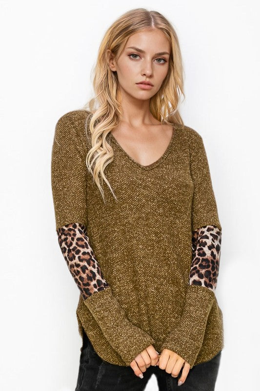 Long Sleeve Thumbhole Cuff Sweater
