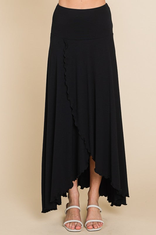 Flared High-Low Skirt