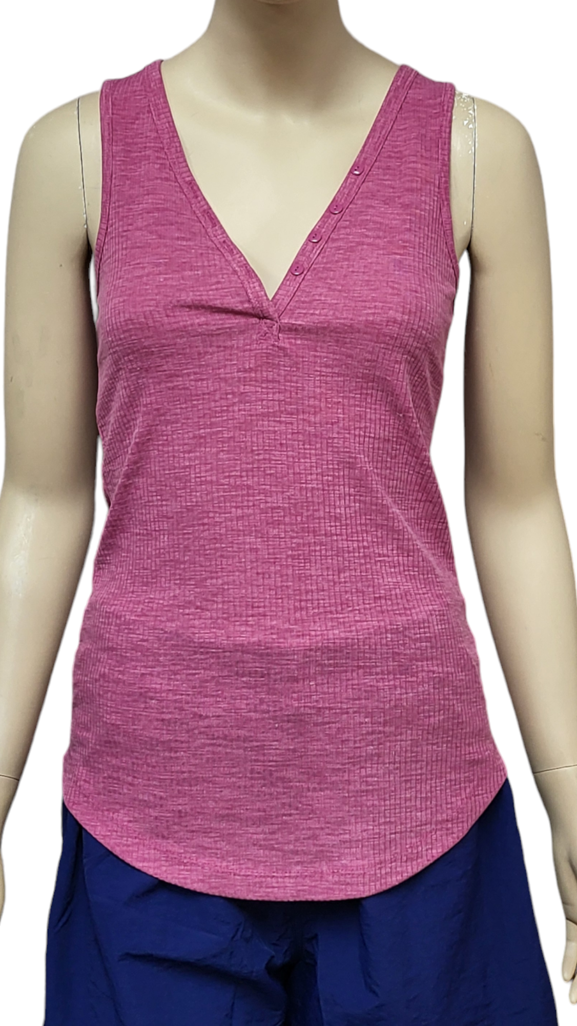 Pink Ribbed Tank Top