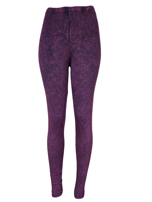 Mineral Wash Leggings w/elastic waitband