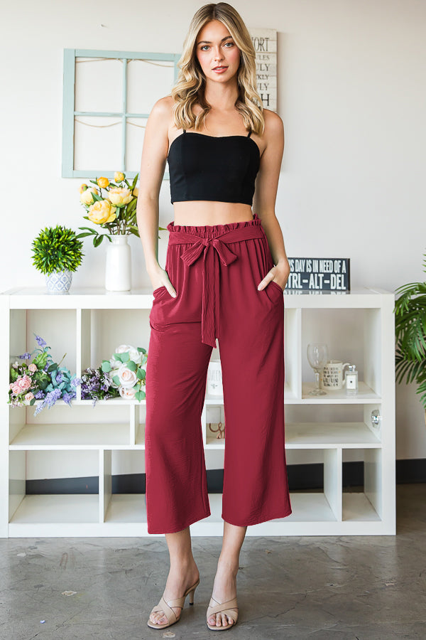 Capri's with a Paper Bag waistband