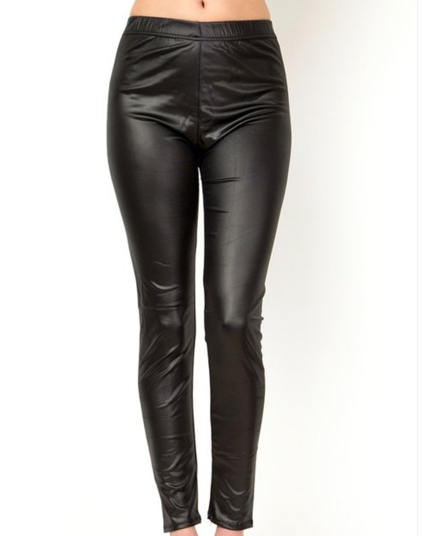 Plus Size Faux Leather Leggings