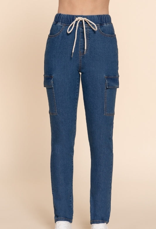 Pull on Jeans with Side Pockets