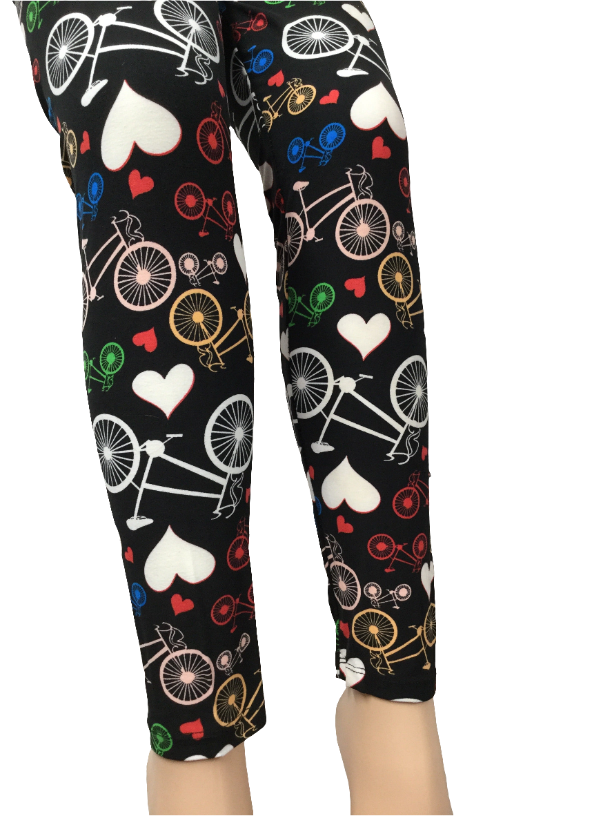 Printed Leggings "I'm Loving Your Bicycle"