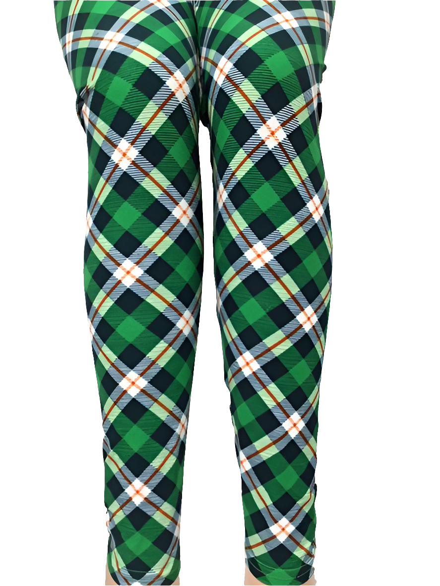 Printed Leggings "Saint Patrick's Plaid"