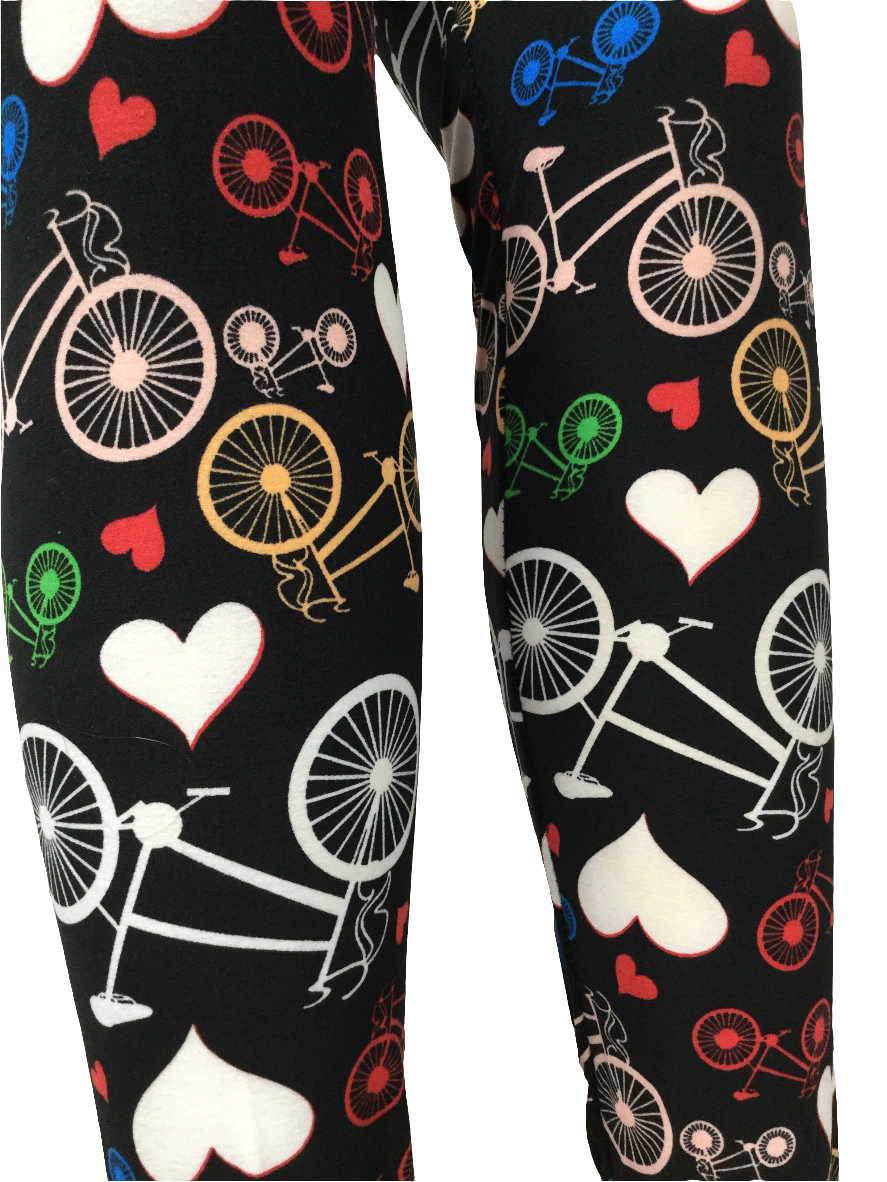 Printed Leggings "I'm Loving Your Bicycle"