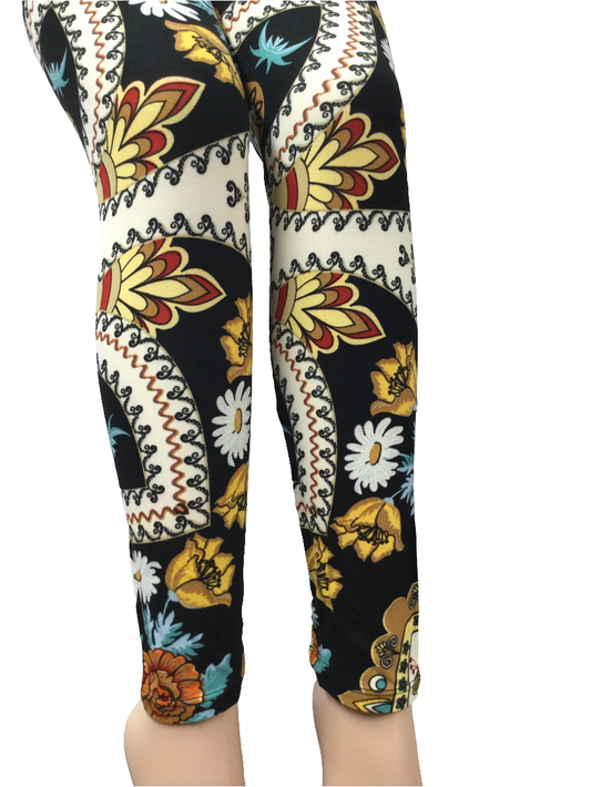 Printed Leggings "Vintage Flower"