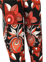 Printed Leggings "Red Rose"