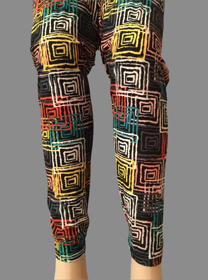 Plus 1X3X Leggings "Mazed and Comfy"