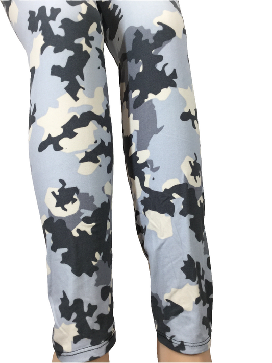 Printed Leggings "Light Blue and White Camo