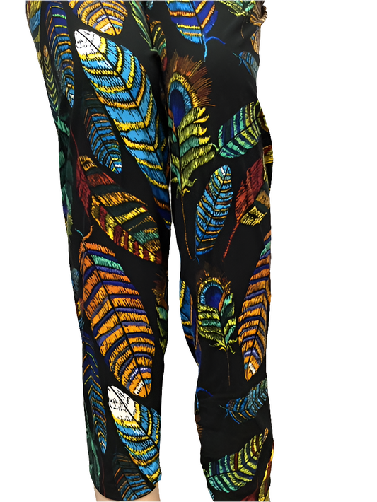 Printed Leggings "Glamour Feather"