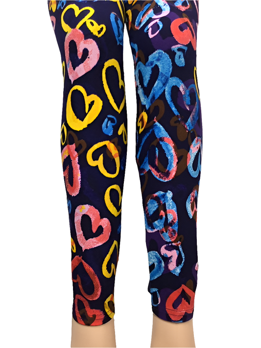 Plus Leggings "Hearts of Color"