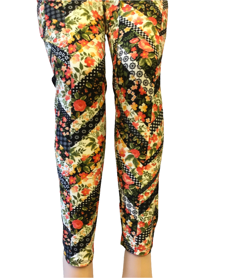 Printed Leggings "Patchworking Zag"