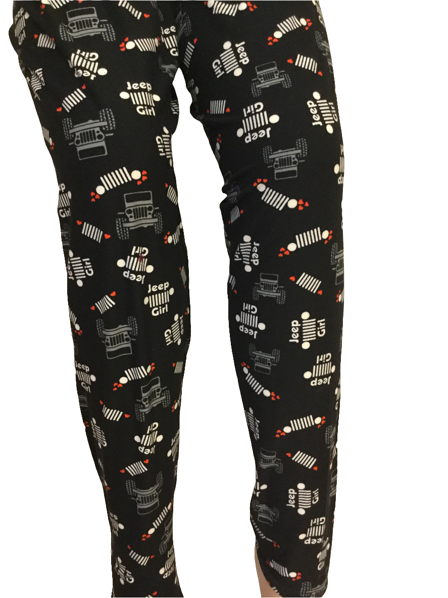 Printed Leggings "Jeep Girl"Full Print