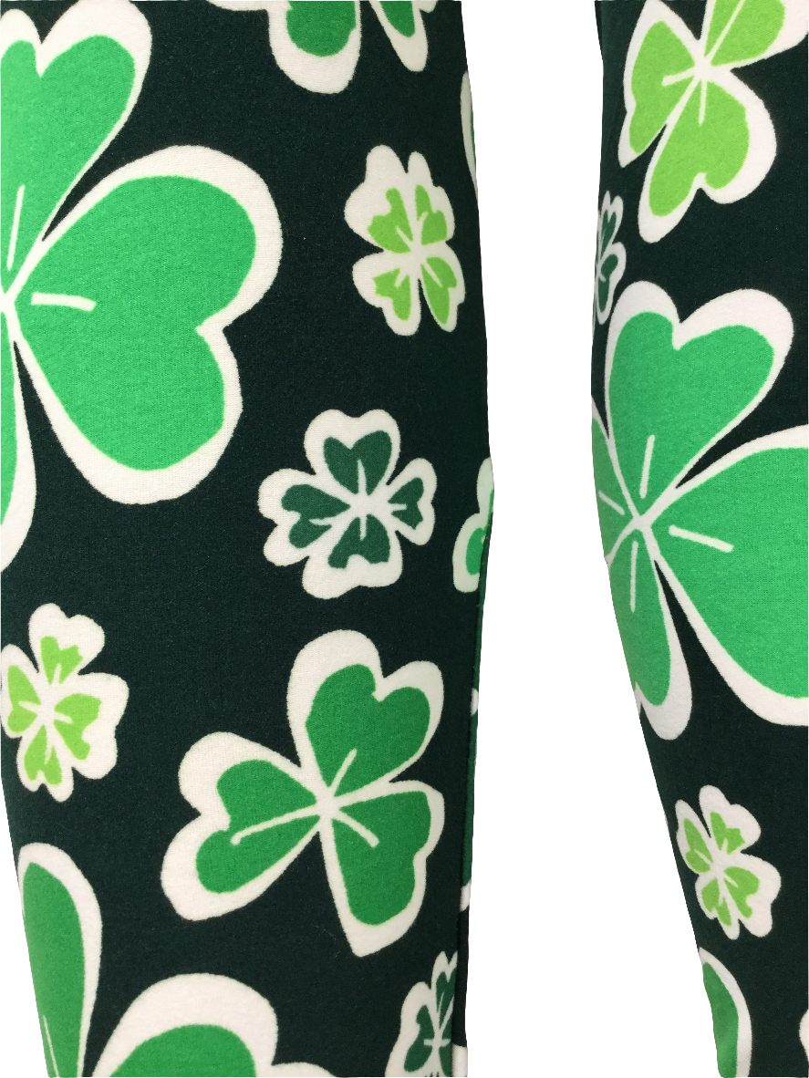 Printed Leggings "Lucky 4 Leaf Clover"